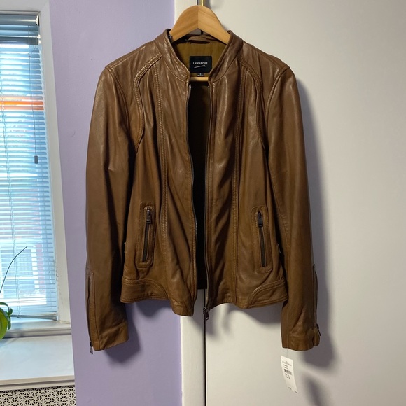 Lamarque Leather Jacket - Cognac - NEW - Picture 3 of 4